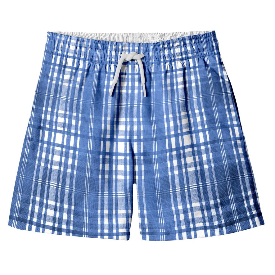 Picnic Blue & White Trunks