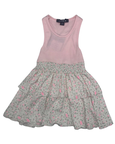 Pink Floral Sleeveless Dress (BABY)