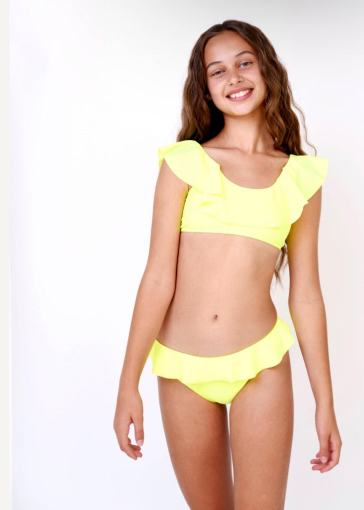 Mara Swim Top - Neon Yellow