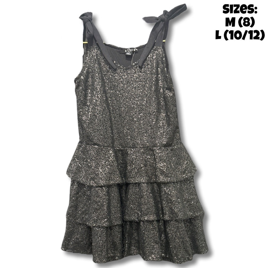 Sequin Ruffle Dress