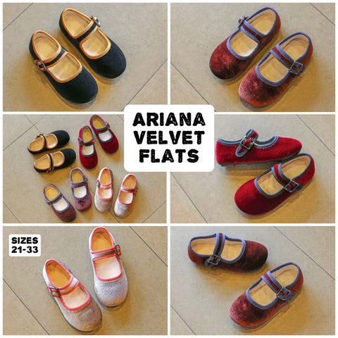 Ariana Velvet Flats