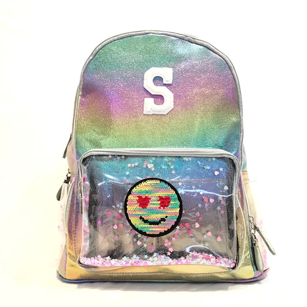 Full Size- Confetti Mermaid Backpack- Pastels