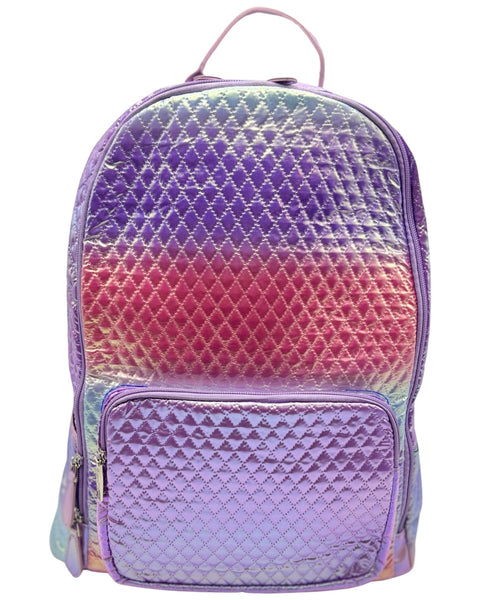 Bari Lynn Full Size Backpack- Quilted Purple Pastel