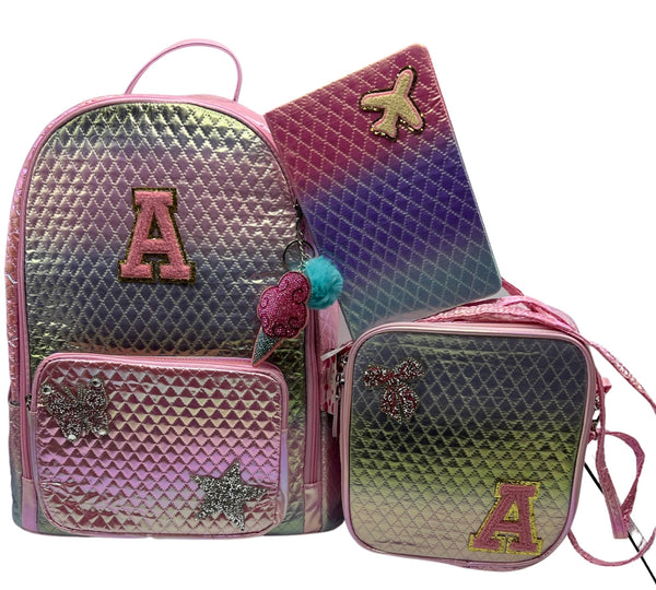 Bari Lynn Full Size Backpack- Quilted Pink Pastel