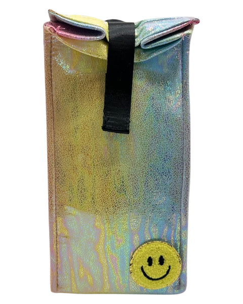 Bari Lynn Snack Bag- Rainbow Iridescent