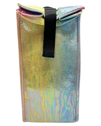 Bari Lynn Snack Bag- Rainbow Iridescent