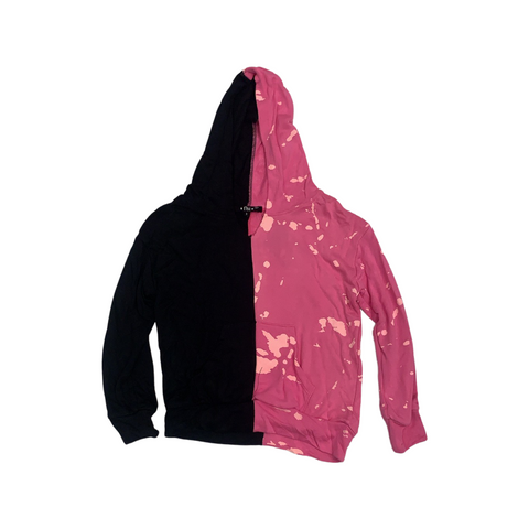 Half black/Pink pullover sweater