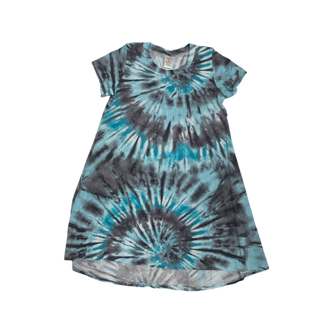 Blue Swirl Short Sleeve Dress (10/12, 14/16)