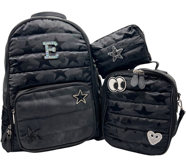 Bari Lynn Full Size Backpack- Black Star Denim