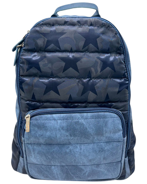 Bari Lynn Full Size Backpack- Blue Star Denim