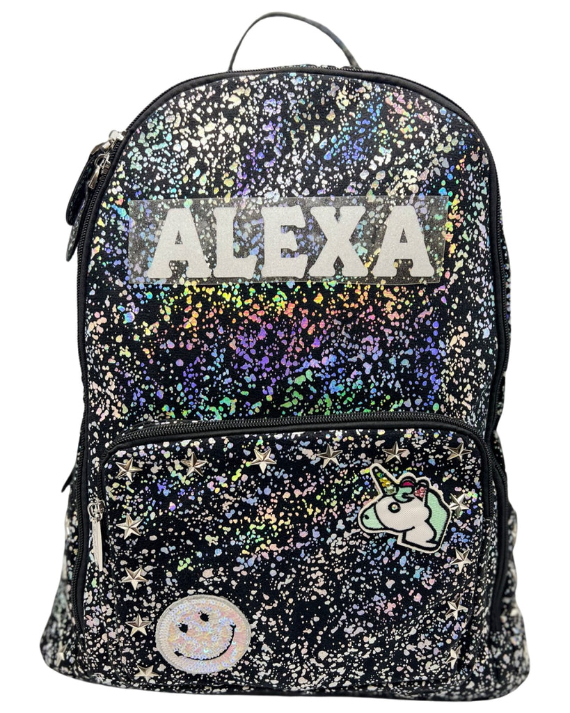 bari lynn studded faux leather backpack Bari Lynn Full Size Backpack- Star Studded Rainbow Suede – Stella Mara