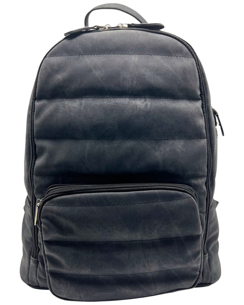 Bari Lynn Full Size Backpack- Black Denim