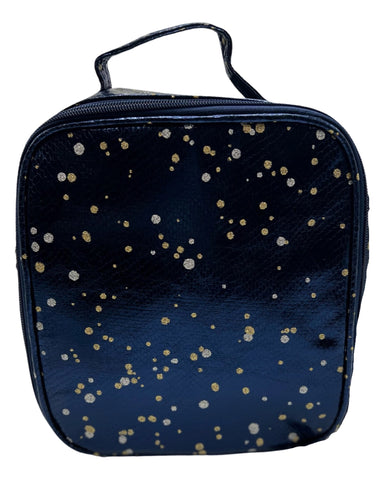 Bari Lynn Lunch Bag- Navy Splatter