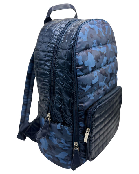 Bari Lynn Full Size Backpack- Quilted Blue Camo