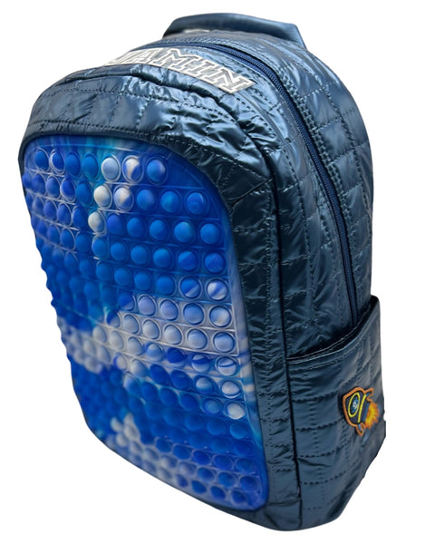 Bari Lynn Full Size Backpack- Blue Pop It