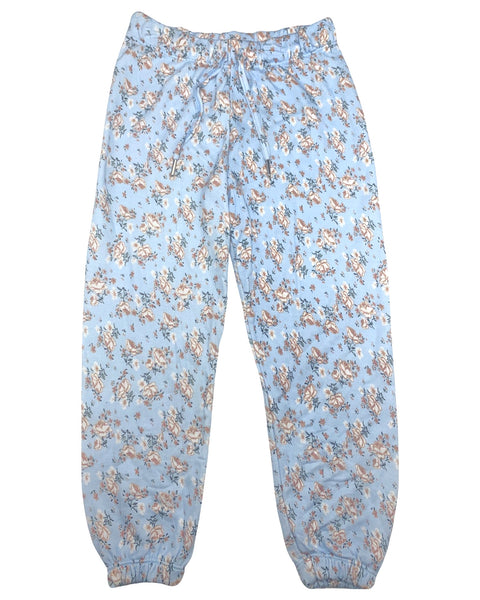 Blue Floral Pullover & Sweatpants (set)