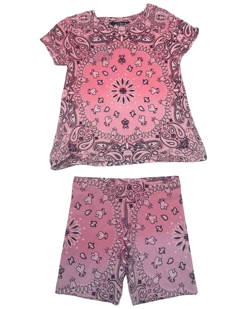 Pink Bandana T-Shirt & Shorts (BABY Set)