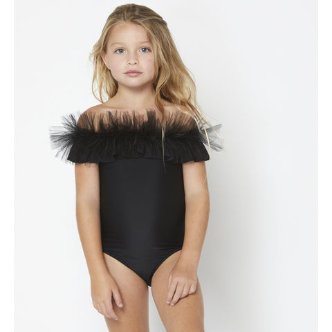 Black Tulle Swimsuit