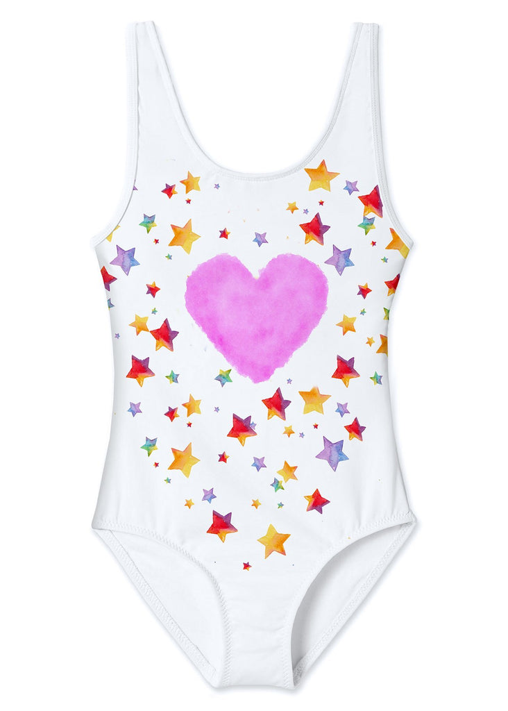 Star Cloud Tank Swimsuit for Girls