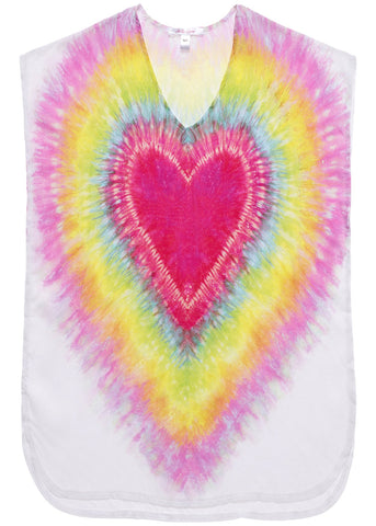 Tie-Dye Heart Poncho