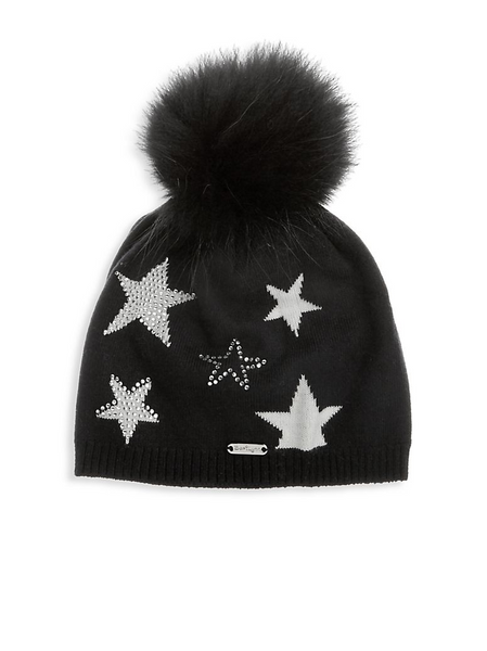 Crystalized Star Pom Pom Hat