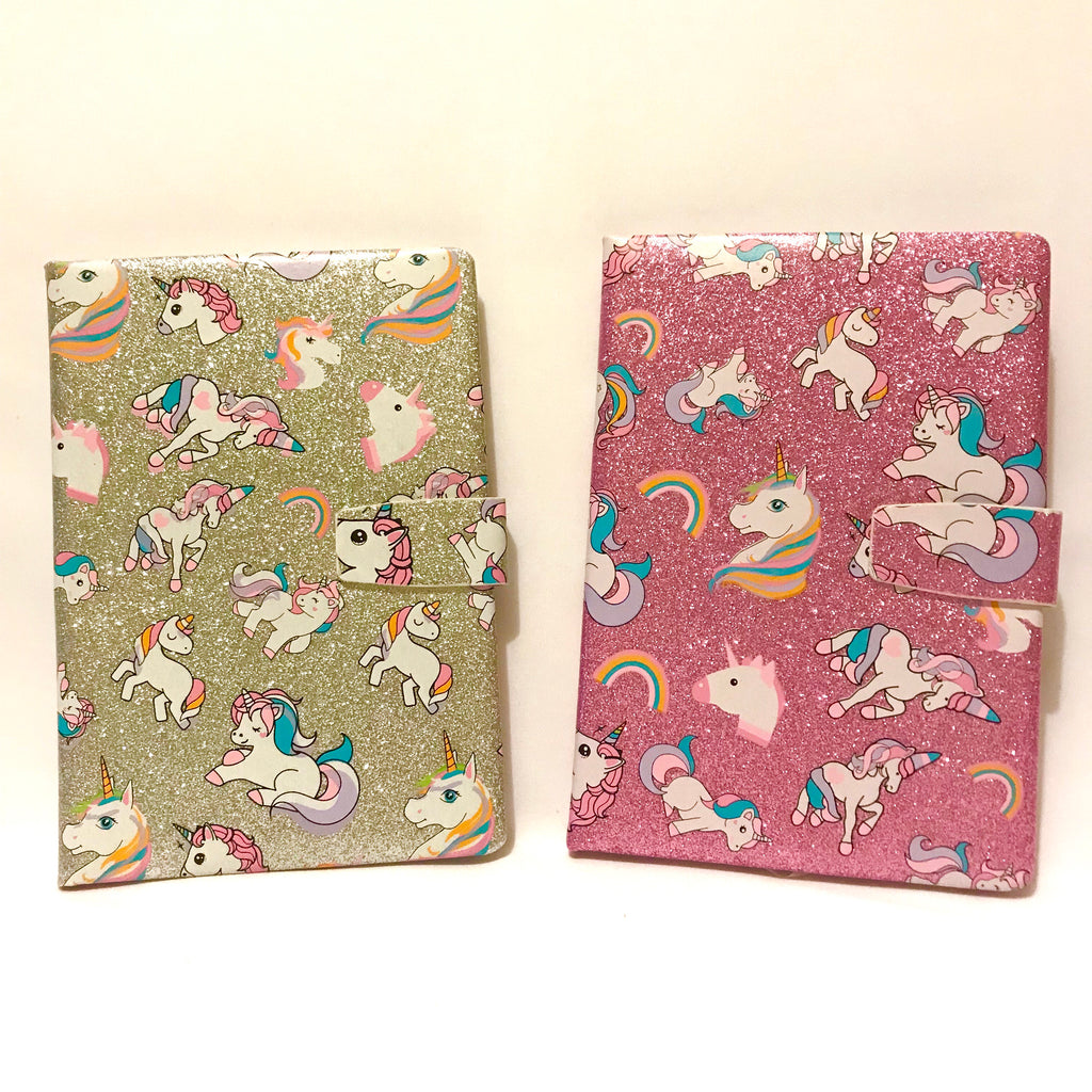 Notebook- Unicorn Print- Pink