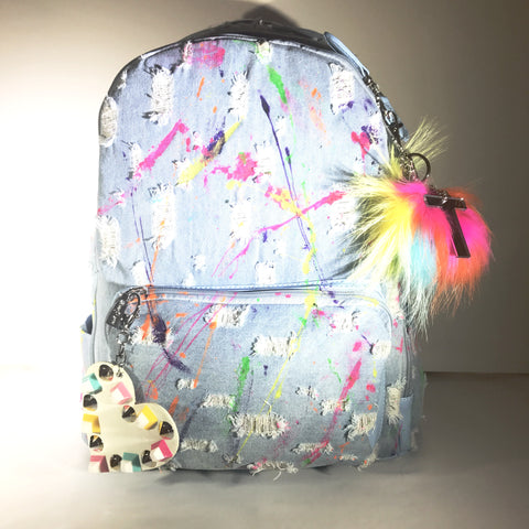 Full Size Denim Backpack