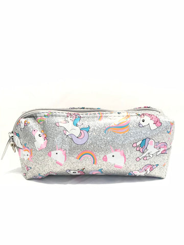 Unicorn Pencil Case- Silver