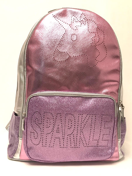 Full Size- Perforated Unicorn/Sparkle Backpack- Pink/Purple