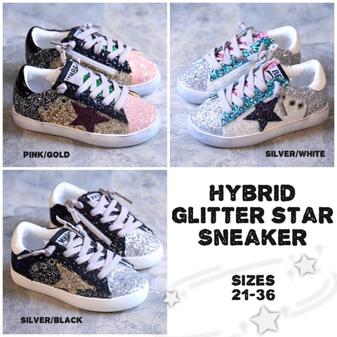 Lowtop Hybrid Glitter Star Sneakers