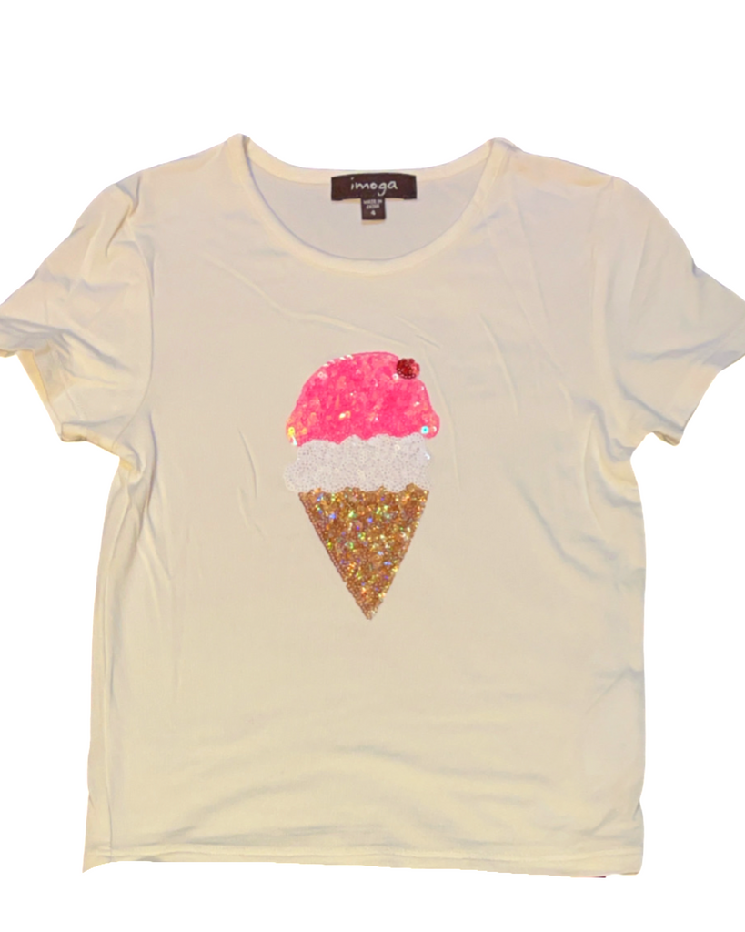 Cream Ice Cream T Shirt (sz 4)