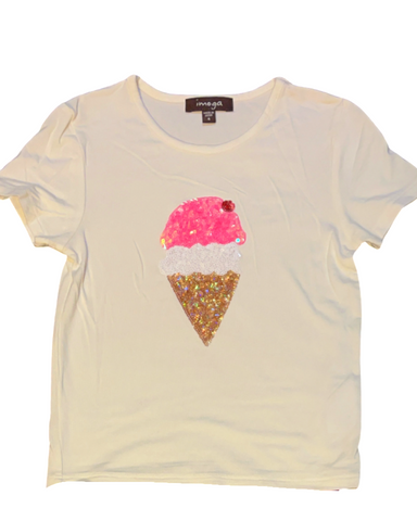 Cream Ice Cream T Shirt (sz 4)