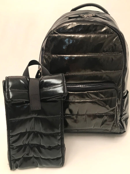 Full Size- Puffer Backpack- Black