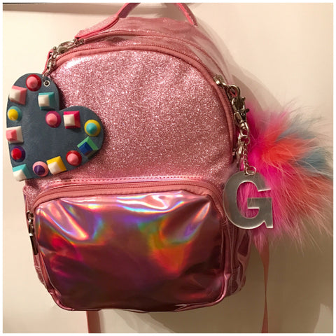 Mini Pink Glitter/Hologram Backpack
