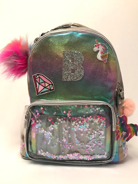 Full Size- Confetti Mermaid Backpack- Pastels