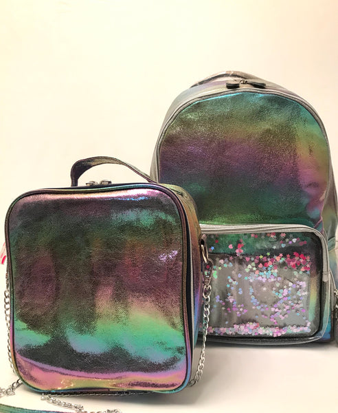 Full Size- Confetti Mermaid Backpack- Pastels