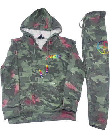 Camo Spray Hoodie & Sweatpants Set (sz 5)