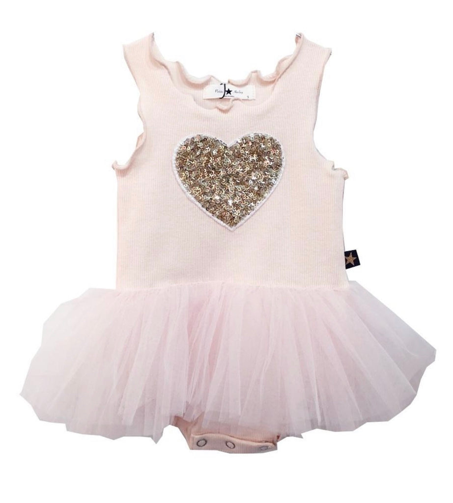 Baby Heart Tutu Dress- Pink