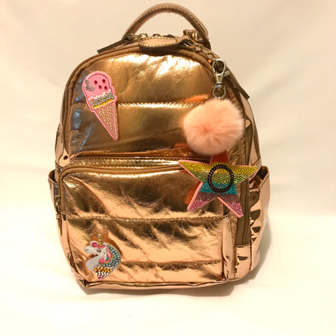 Mini Size- Puffer Backpack- Rose Gold