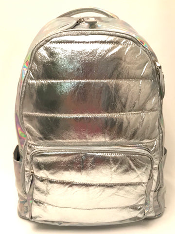 Full Size- Puffer Backpack- Silver