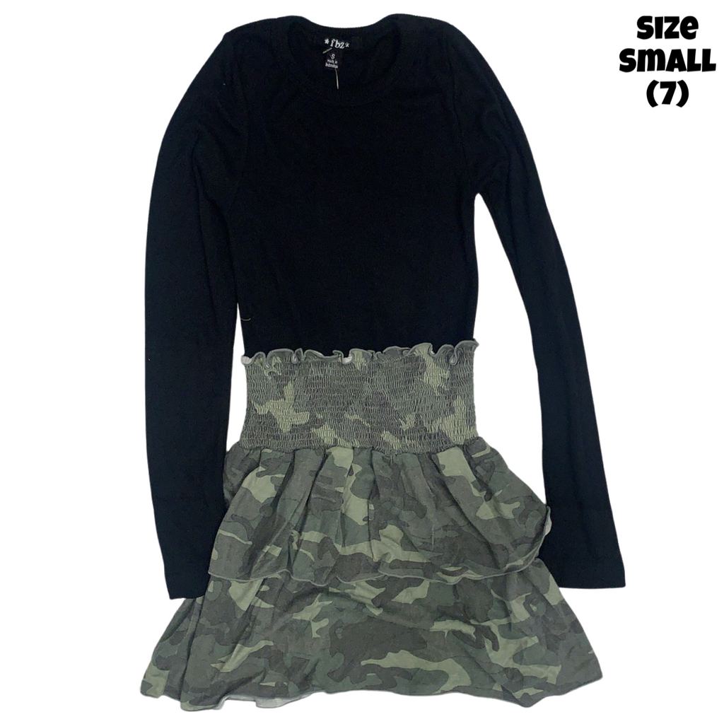 Black/army style dress (sz 7)