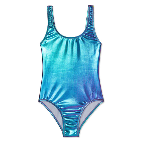 Metallic Blue One Piece Suit