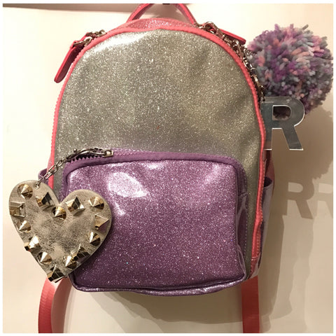 Mini Silver/Pink/Purple Backpack