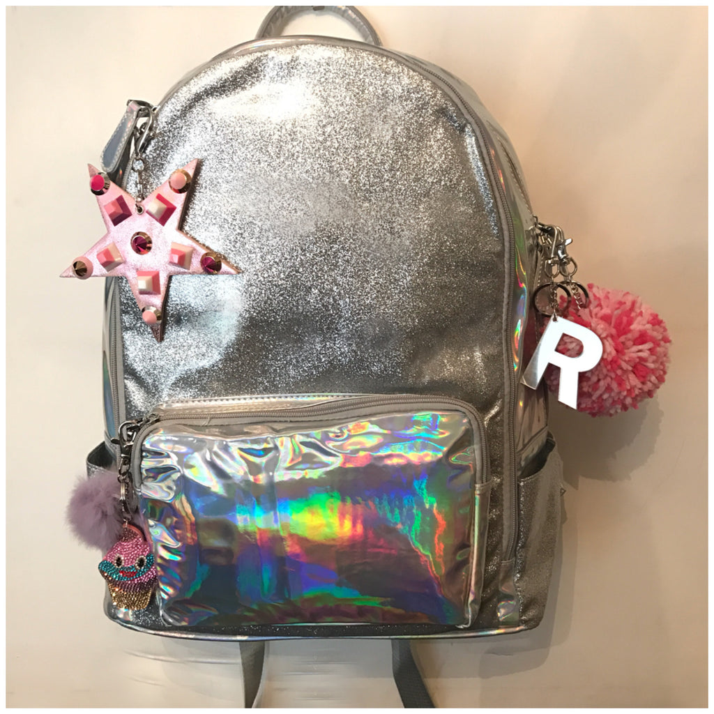 Full Size Silver Glitter/Hologram Backpack