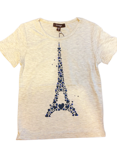 Grey Eiffel Tower T shirt (sz 4)