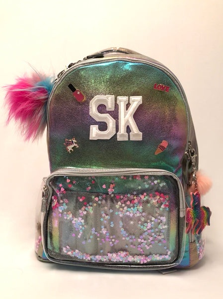 Full Size- Confetti Mermaid Backpack- Pastels