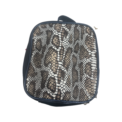 Bari Lynn Lunch Bag- Navy Python