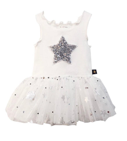 Baby Stars Tutu Dress- White