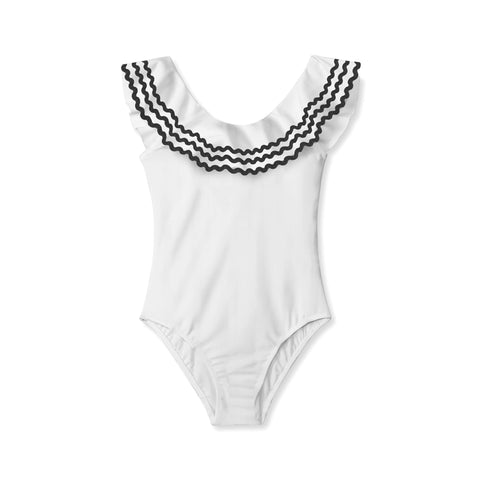 White Ric Rac One Piece Suit