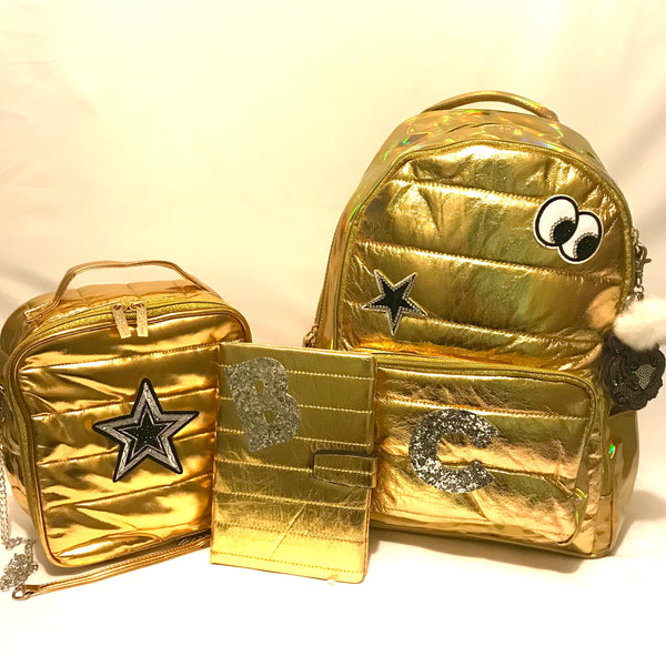 Puffer Square Lunchbox- Gold